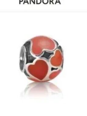 Pandora Red Hot Love Charm Sterling Silver 925 Enamel